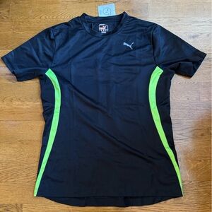 Puma Women’s Black Tee with Green Accents